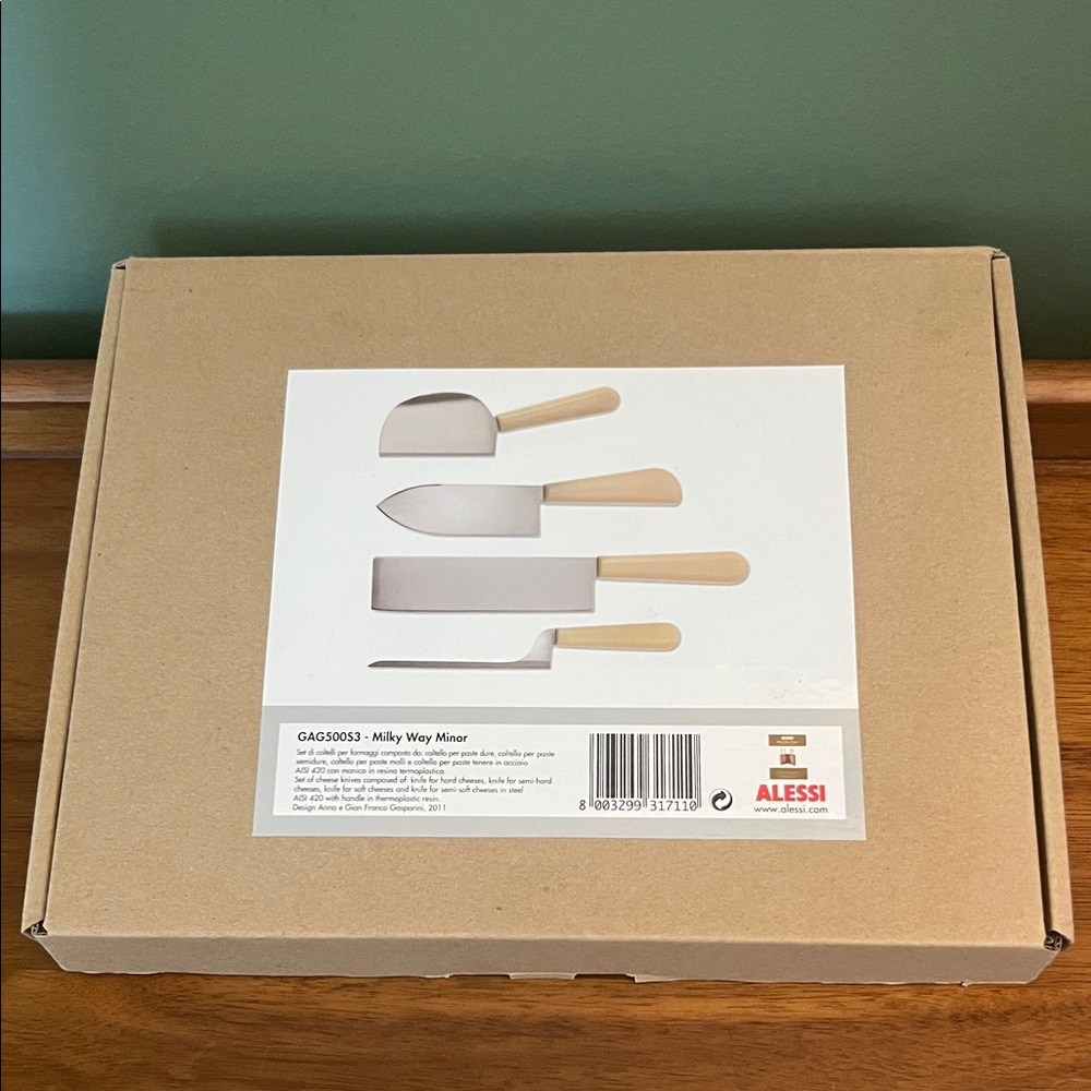 Alessi GAG500S3 -Milky Way Minor Cheese Knife Set